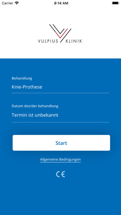 Emulate iPhone app Vulpius Klinik using MyAndroid