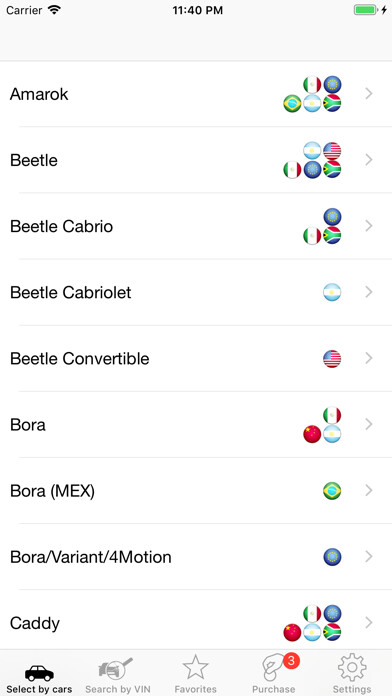 Emulate iPhone app VW parts and diagrams using MyAndroid