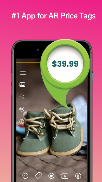 Emulate iPhone app Vxcam - AR Price Tags & Labels using MyAndroid