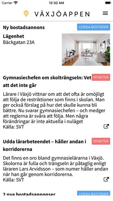 Emulate iPhone app Växjöappen using MyAndroid Emulate iPhone app Växjöappen using MyAndroid