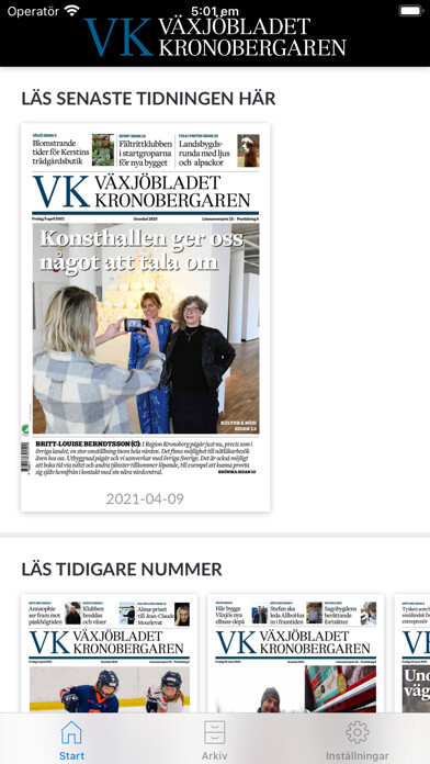 Emulate iPhone app Växjöbladet Kronobergaren using MyAndroid Emulate iPhone app Växjöbladet Kronobergaren using MyAndroid