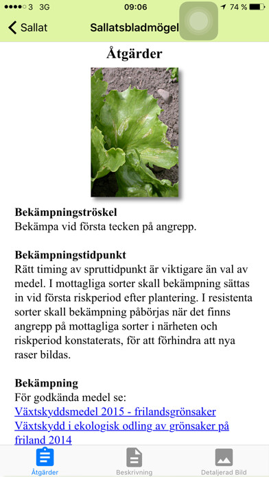 Emulate iPhone app Växtskyddsinfo - Trädgård using MyAndroid