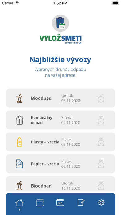 Emulate iPhone app VYLOŽ SMETI using MyAndroid