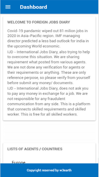 Run android online APK w3earth Jobs from MyAndroid or emulate w3earth Jobs using MyAndroid
