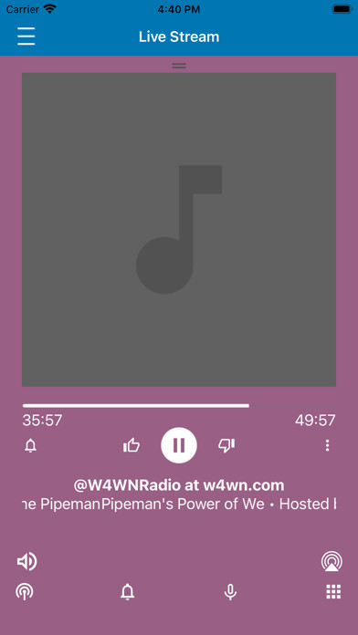 Emulate iPhone app W4WN Radio using MyAndroid Emulate iPhone app W4WN Radio using MyAndroid
