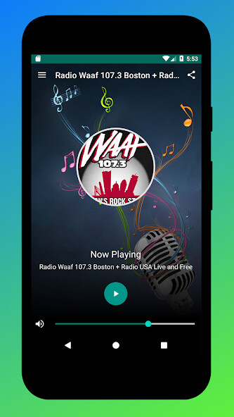 Run android online APK WAAF 107.3 Boston Radio FM App from MyAndroid or emulate WAAF 107.3 Boston Radio FM App using MyAndroid