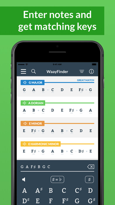 Emulate iPhone app WaayFinder: Music Key Finder using MyAndroid Emulate iPhone app WaayFinder: Music Key Finder using MyAndroid