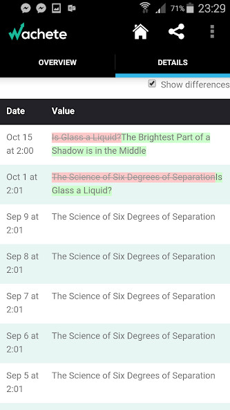 Run android online APK Wachete - Monitor web changes from MyAndroid or emulate Wachete - Monitor web changes using MyAndroid