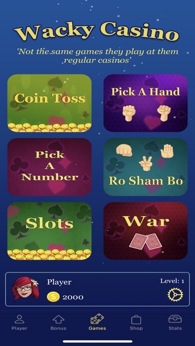 Emulate iPhone app Wacky Casino using MyAndroid