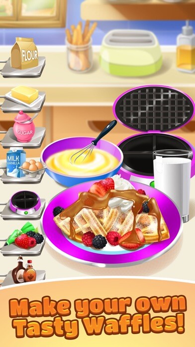 Emulate iPhone app Waffle Food Maker Cooking Game using MyAndroid Emulate iPhone app Waffle Food Maker Cooking Game using MyAndroid
