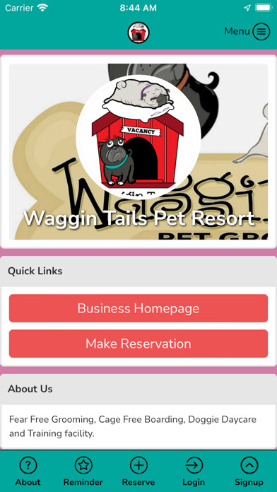 Emulate iPhone app Waggin Tails Pet Resort using MyAndroid Emulate iPhone app Waggin Tails Pet Resort using MyAndroid