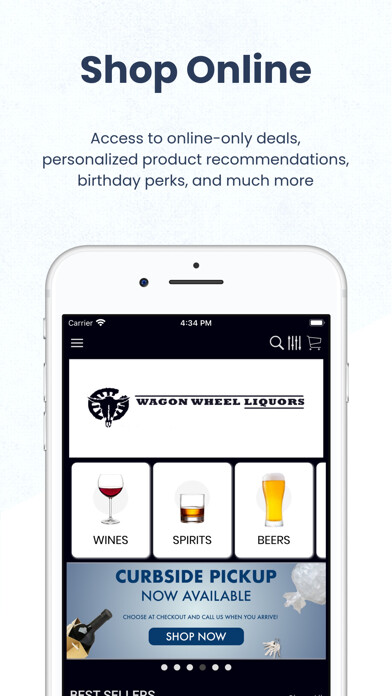 Emulate iPhone app Wagon Wheel Liquors CO using MyAndroid