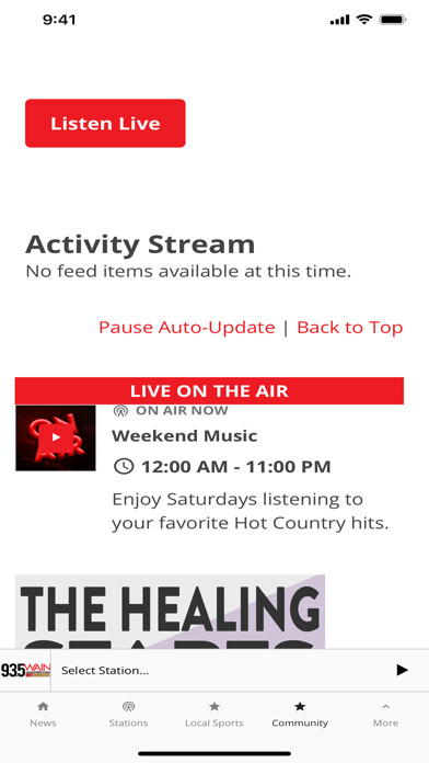 Emulate iPhone app WAIN Radio using MyAndroid