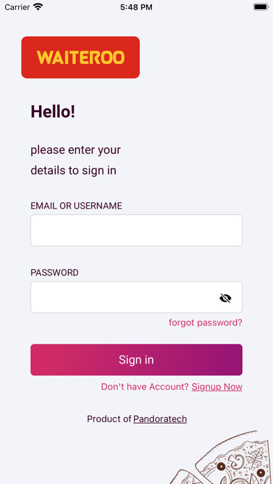 Emulate iPhone app Waiteroo Admin using MyAndroid Emulate iPhone app Waiteroo Admin using MyAndroid