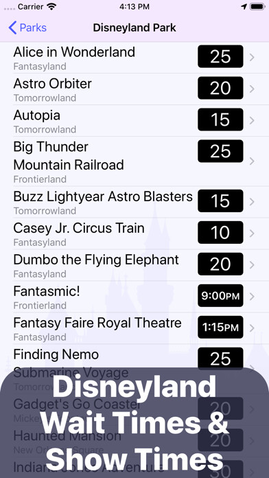 Emulate iPhone app Wait Times for Disneyland using MyAndroid Emulate iPhone app Wait Times for Disneyland using MyAndroid