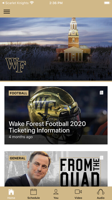 Emulate iPhone app Wake Forest Demon Deacons using MyAndroid Emulate iPhone app Wake Forest Demon Deacons using MyAndroid
