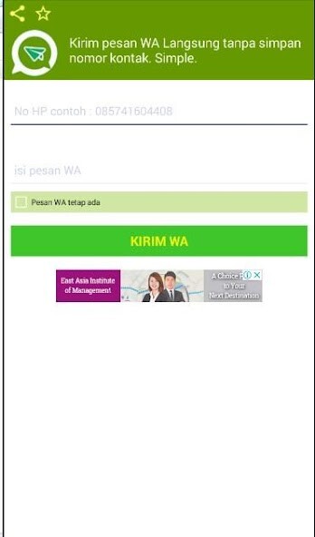 Run android online APK WA Langsung - Tanpa simpan nomor kontak from MyAndroid or emulate WA Langsung - Tanpa simpan nomor kontak using MyAndroid