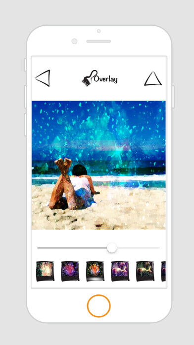 Emulate iPhone app WalaxyPic WaterColor Galaxy using MyAndroid