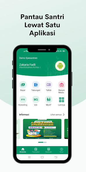 Run android online APK Wali Santri - ePesantren from MyAndroid or emulate Wali Santri - ePesantren using MyAndroid Run android online APK Wali Santri - ePesantren from MyAndroid or emulate Wali Santri - ePesantren using MyAndroid