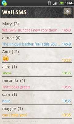 Emulate Android APK Wali SMS Theme: Leather Feel