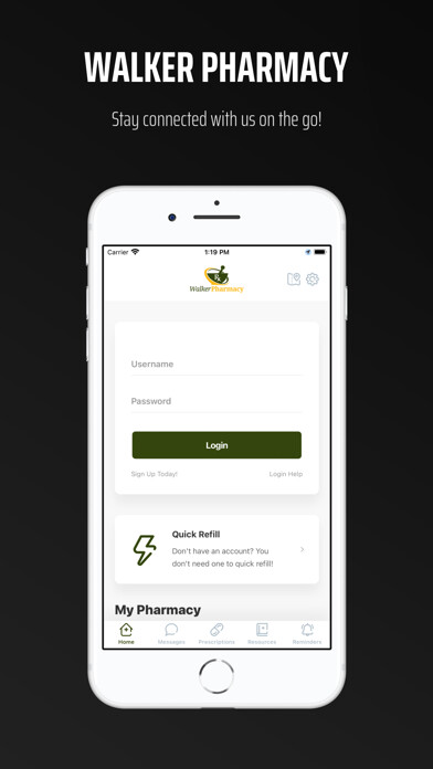 Emulate iPhone app Walker Pharmacy using MyAndroid