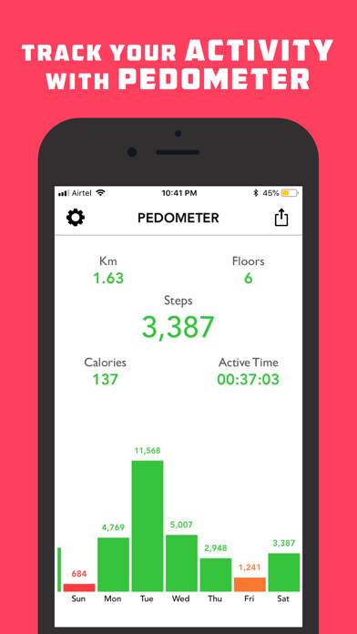 Emulate iPhone app Walking Tracker & Step Counter using MyAndroid Emulate iPhone app Walking Tracker & Step Counter using MyAndroid