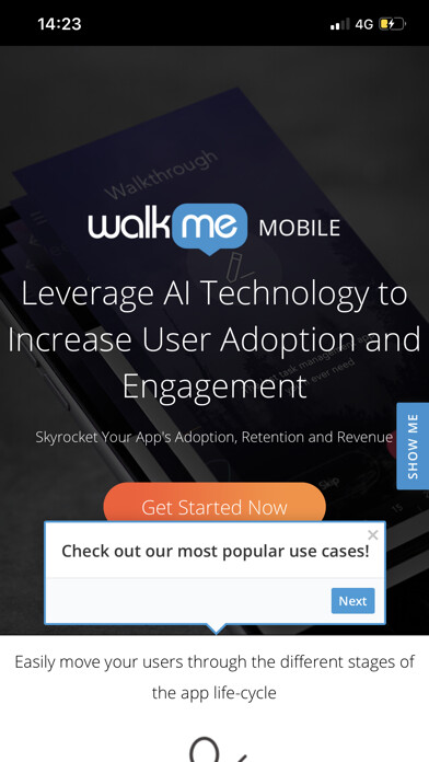Emulate iPhone app WalkMe Mobile Hub using MyAndroid