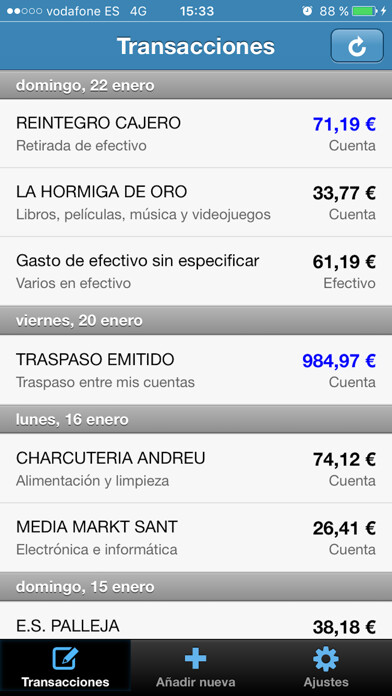 Emulate iPhone app Wallo Finanzas Personales using MyAndroid Emulate iPhone app Wallo Finanzas Personales using MyAndroid
