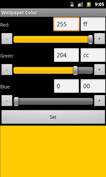 Emulate iPhone app Wallpaper color using MyAndroid