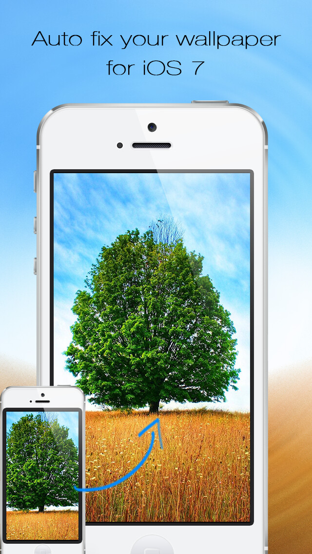 Emulate iPhone app Wallpaper Fix & Fit Free- Scale, zoom, and position your background photos for iOS 7 home screen using MyAndroid