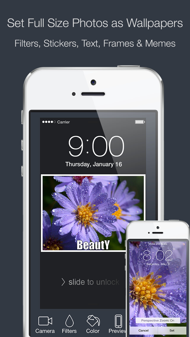 Emulate iPhone app Wall.paper Fix using MyAndroid