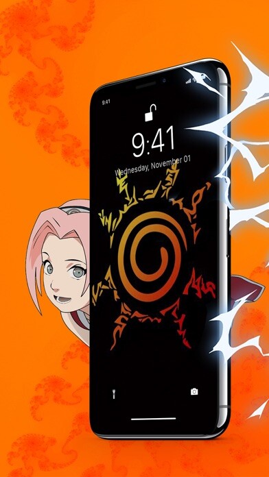 Emulate iPhone app Wallpaper for Naruto using MyAndroid