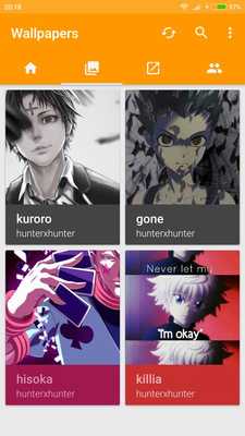 Emulate Android APK wallpaper hunter x hunter