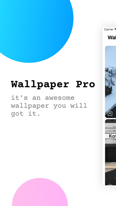 Emulate iPhone app Wallpaper Pro: Cool Wallpapers using MyAndroid
