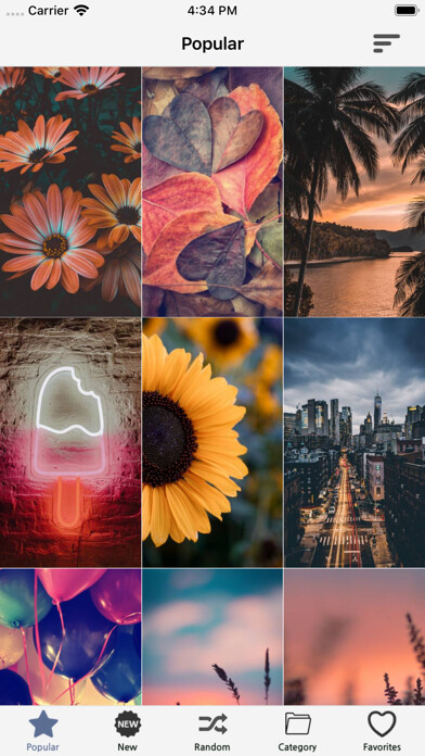 Emulate iPhone app Wallpapers 4K - WallPick using MyAndroid