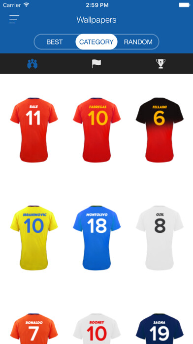 Emulate iPhone app Wallpapers App for EURO 2016 Edition using MyAndroid