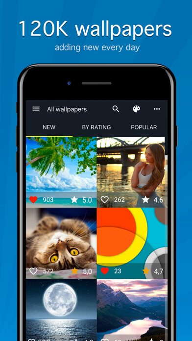 Emulate iPhone app Wallpapers by 7Fon using MyAndroid