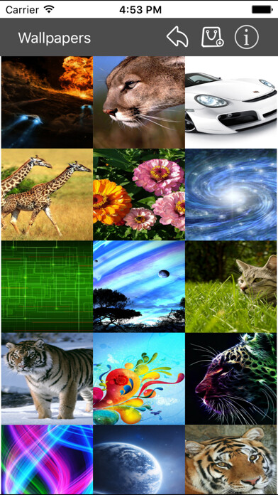 Emulate iPhone app Wallpapers Collection Premium using MyAndroid