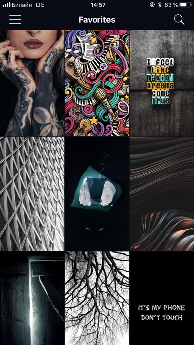 Emulate iPhone app WallpapersCraft Pro using MyAndroid