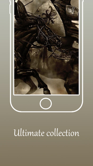 Emulate iPhone app Wallpapers For Knights Fight Edition using MyAndroid