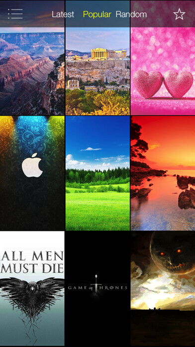 Emulate iPhone app Wallpapers Free... using MyAndroid
