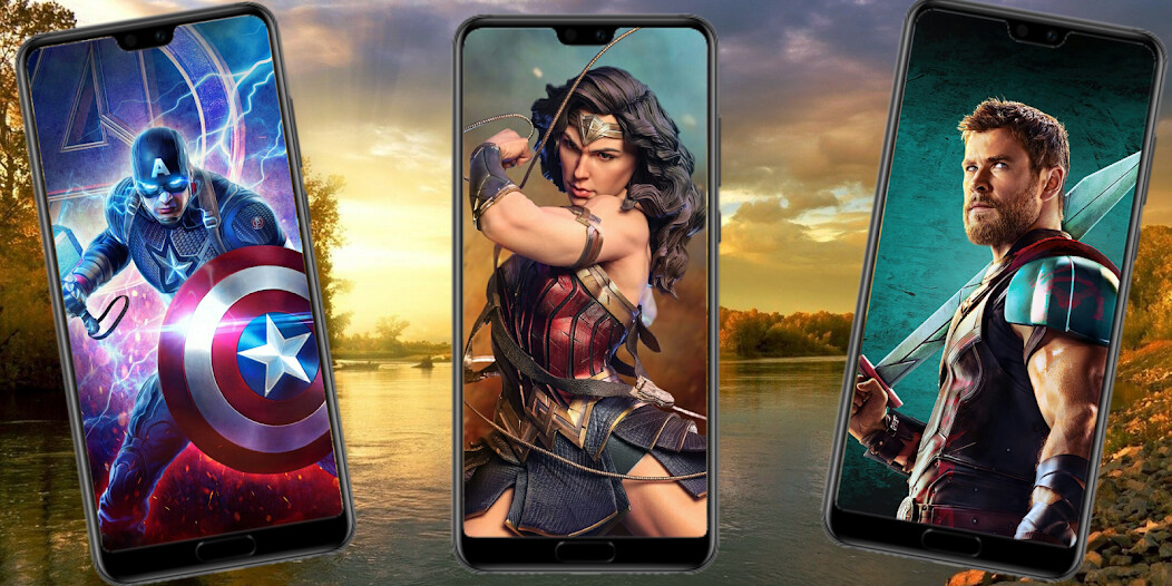 Run android online APK wallpaper superheroes from MyAndroid or emulate wallpaper superheroes using MyAndroid