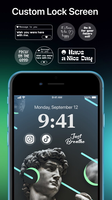 Emulate iPhone app Wallpapers & Widgets: MyScreen using MyAndroid