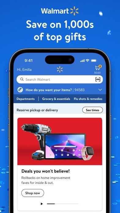 Emulate iPhone app Walmart - Shopping & Grocery using MyAndroid