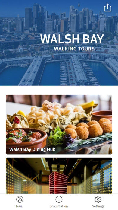 Emulate iPhone app Walsh Bay Walking Tours using MyAndroid