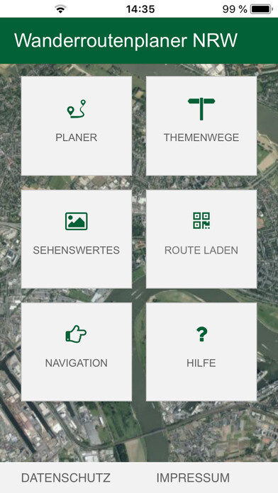 Emulate iPhone app Wanderroutenplaner NRW mobil using MyAndroid Emulate iPhone app Wanderroutenplaner NRW mobil using MyAndroid