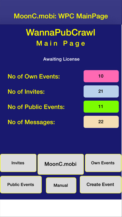 Emulate iPhone app WannaPubCrawl Event Organizer using MyAndroid Emulate iPhone app WannaPubCrawl Event Organizer using MyAndroid