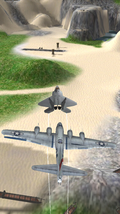 Emulate iPhone app War Air-plane Flight Simulator Bomber using MyAndroid