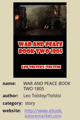 Emulate Android APK WAR AND PEACE BOOK TWO 1805