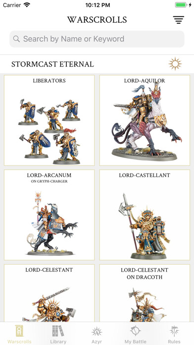 Emulate iPhone app Warhammer Age of Sigmar (Old) using MyAndroid